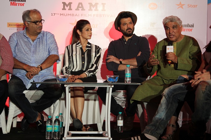 Boney Kapoor, Sridevi, Anil Kapoor And Javed Akhtar