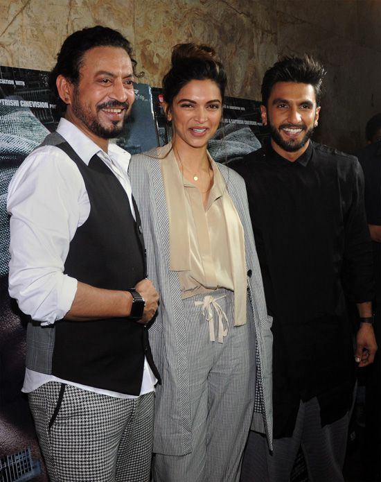 Irrfan Khan, Deepika Padukone and Ranveer Singh (Image Courtesy: Ashish Vaishnav / Indus Images)